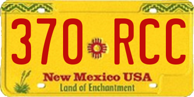 NM license plate 370RCC