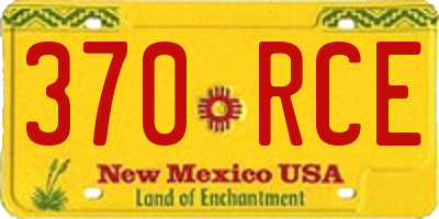 NM license plate 370RCE
