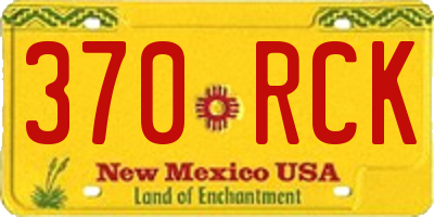 NM license plate 370RCK