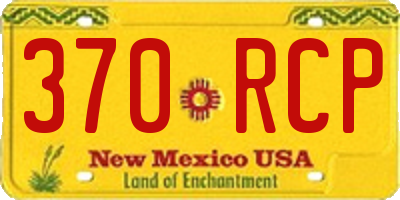 NM license plate 370RCP