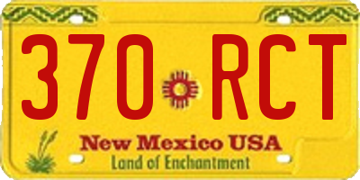 NM license plate 370RCT