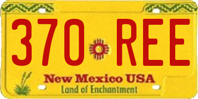 NM license plate 370REE