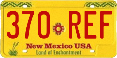 NM license plate 370REF