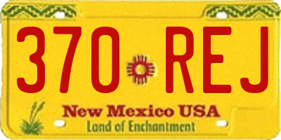 NM license plate 370REJ