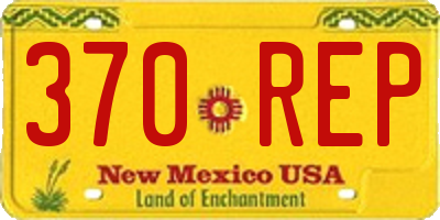 NM license plate 370REP