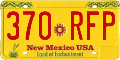 NM license plate 370RFP