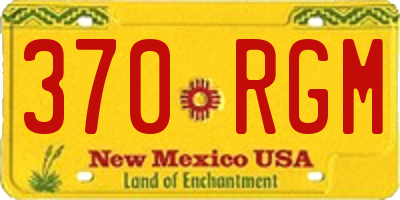 NM license plate 370RGM