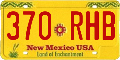NM license plate 370RHB