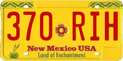 NM license plate 370RIH