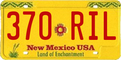 NM license plate 370RIL