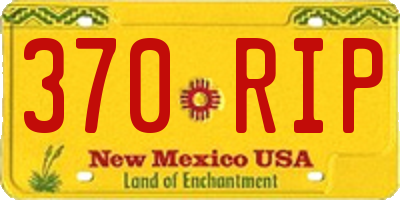NM license plate 370RIP