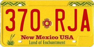 NM license plate 370RJA