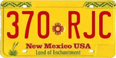 NM license plate 370RJC
