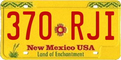 NM license plate 370RJI