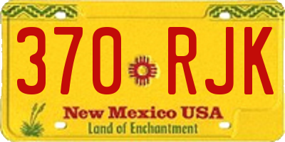 NM license plate 370RJK