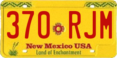 NM license plate 370RJM
