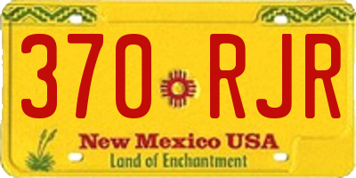 NM license plate 370RJR
