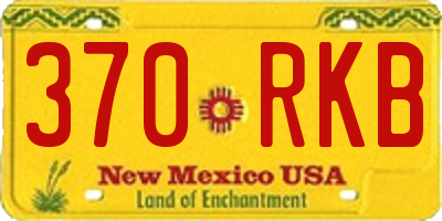 NM license plate 370RKB