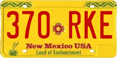 NM license plate 370RKE