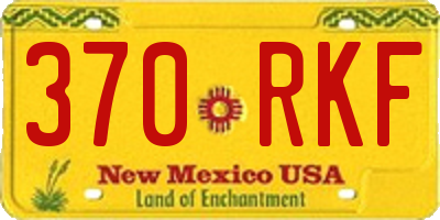 NM license plate 370RKF