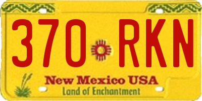 NM license plate 370RKN
