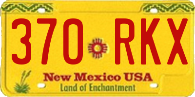 NM license plate 370RKX