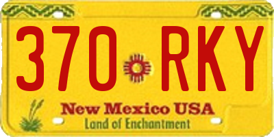 NM license plate 370RKY