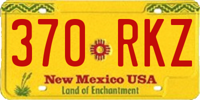 NM license plate 370RKZ