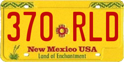 NM license plate 370RLD