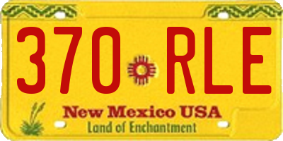 NM license plate 370RLE