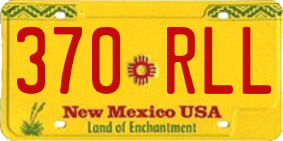 NM license plate 370RLL