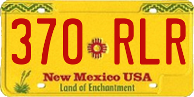 NM license plate 370RLR