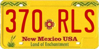 NM license plate 370RLS