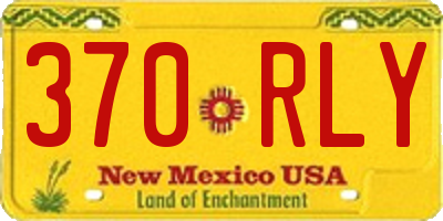 NM license plate 370RLY