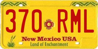 NM license plate 370RML