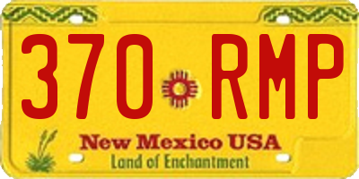 NM license plate 370RMP