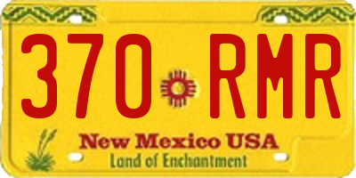 NM license plate 370RMR