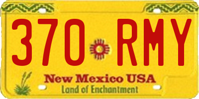 NM license plate 370RMY