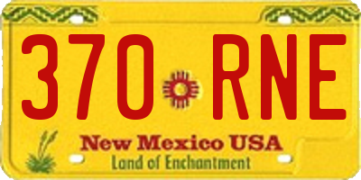 NM license plate 370RNE