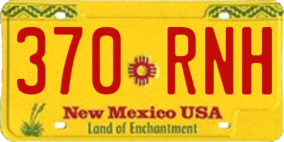 NM license plate 370RNH
