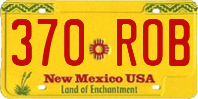 NM license plate 370ROB