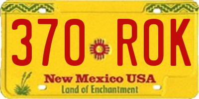 NM license plate 370ROK