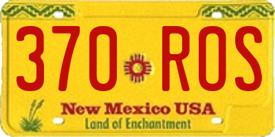 NM license plate 370ROS