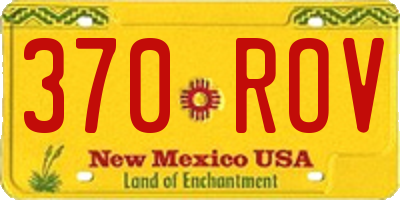 NM license plate 370ROV
