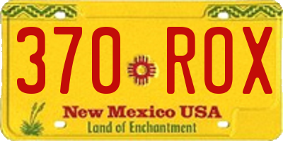NM license plate 370ROX