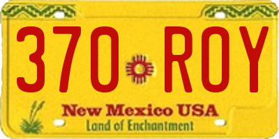 NM license plate 370ROY