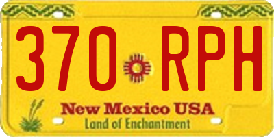 NM license plate 370RPH