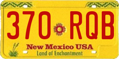 NM license plate 370RQB