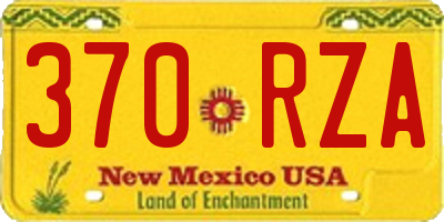 NM license plate 370RZA