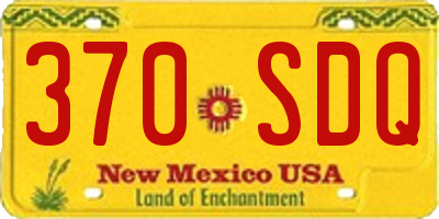 NM license plate 370SDQ